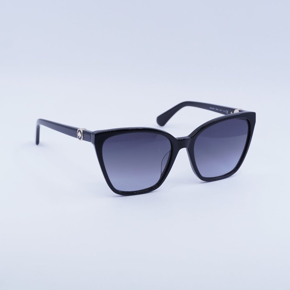 Kate Spade AMIYAH/G/S 02M2 9O Sunglasses Black Cat Eye Frame, Grey Lenses